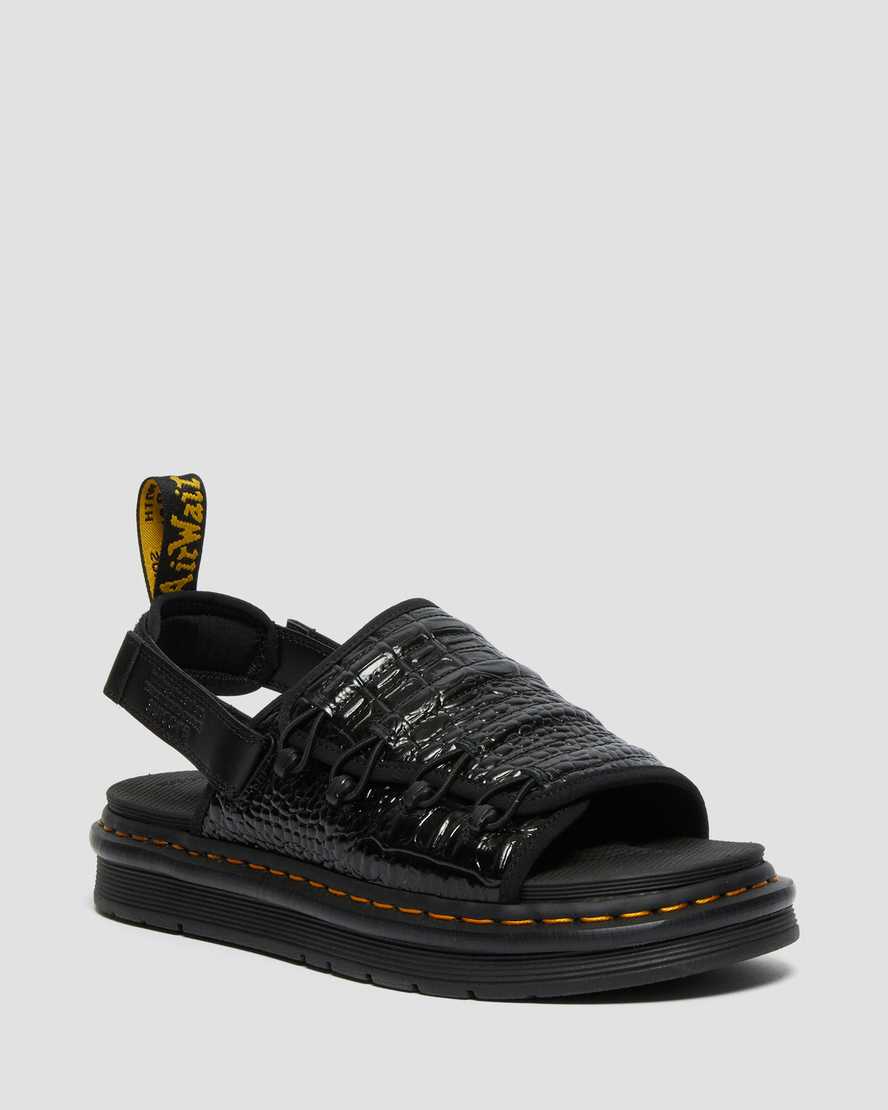 Černé dámské sandály dr. martens mura suicoke croco v černé barvě
