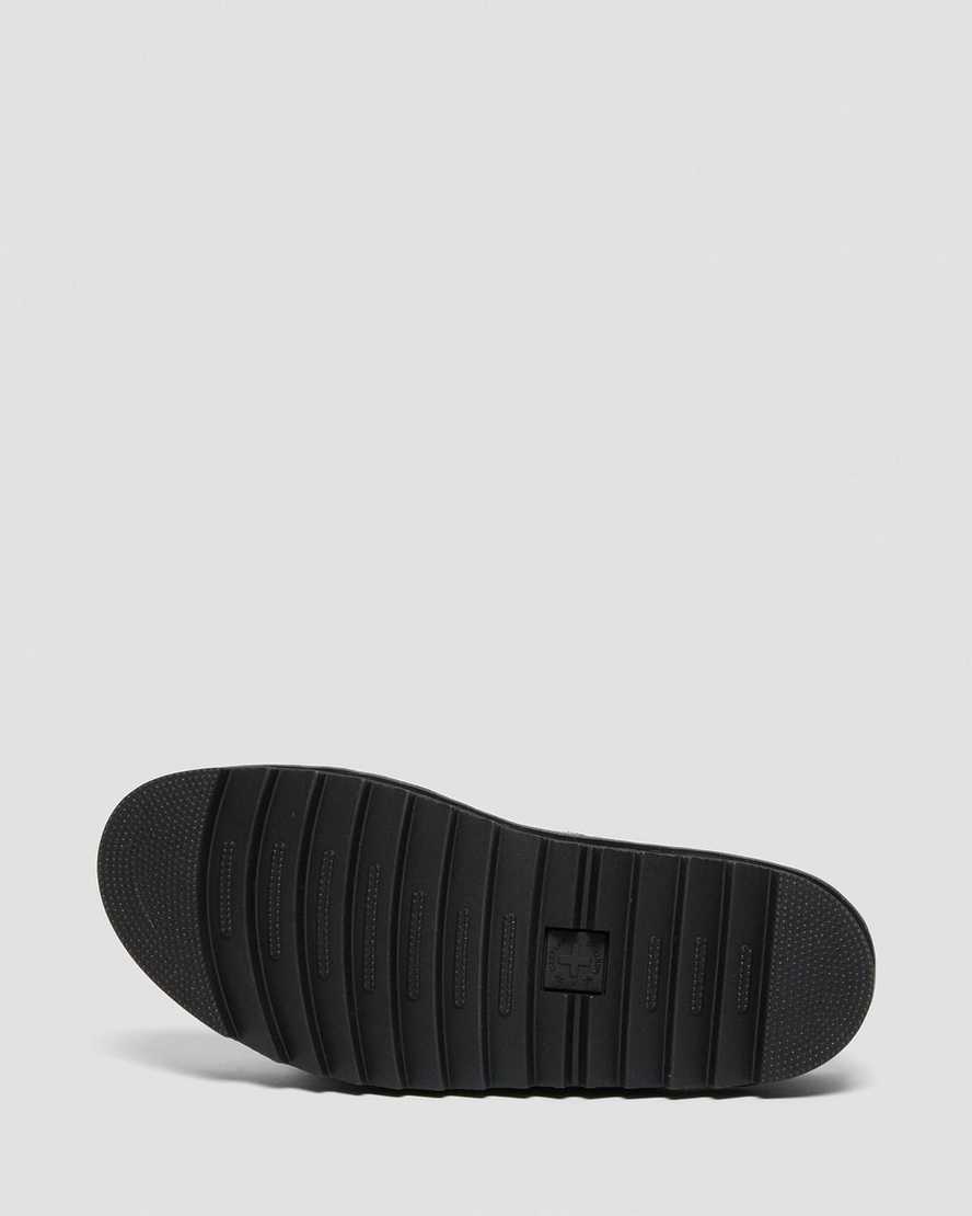 Černé dámské nazouvací sandály dr. martens myles brando buckle