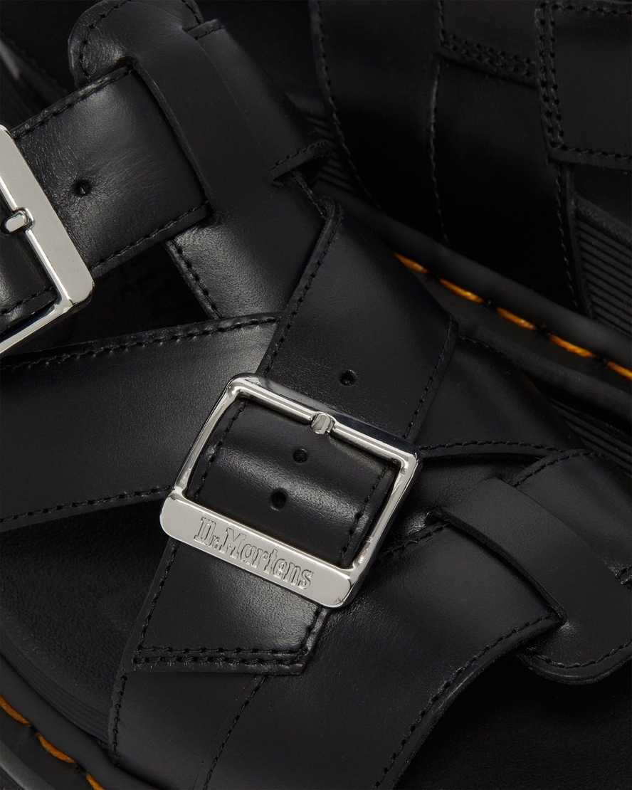 Černé dámské sandály dr. martens terry ii s páskem