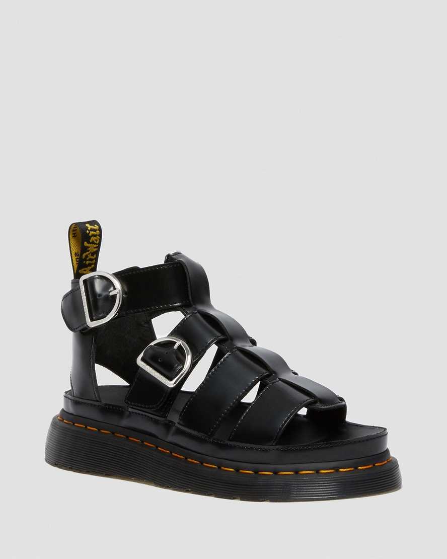 Černé dámské sandály dr. martens mackaye s páskem