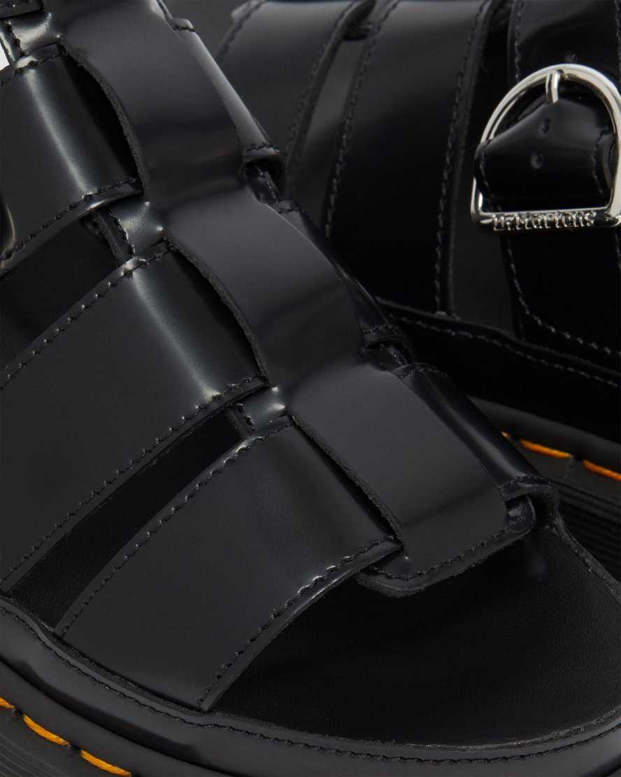 Černé dámské sandály dr. martens mackaye s páskem
