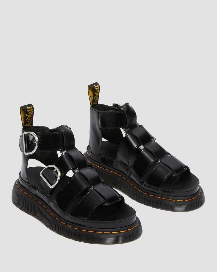 Černé dámské sandály dr. martens mackaye s páskem