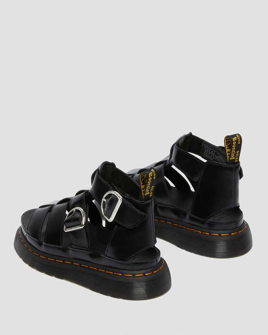 Černé dámské sandály dr. martens mackaye s páskem
