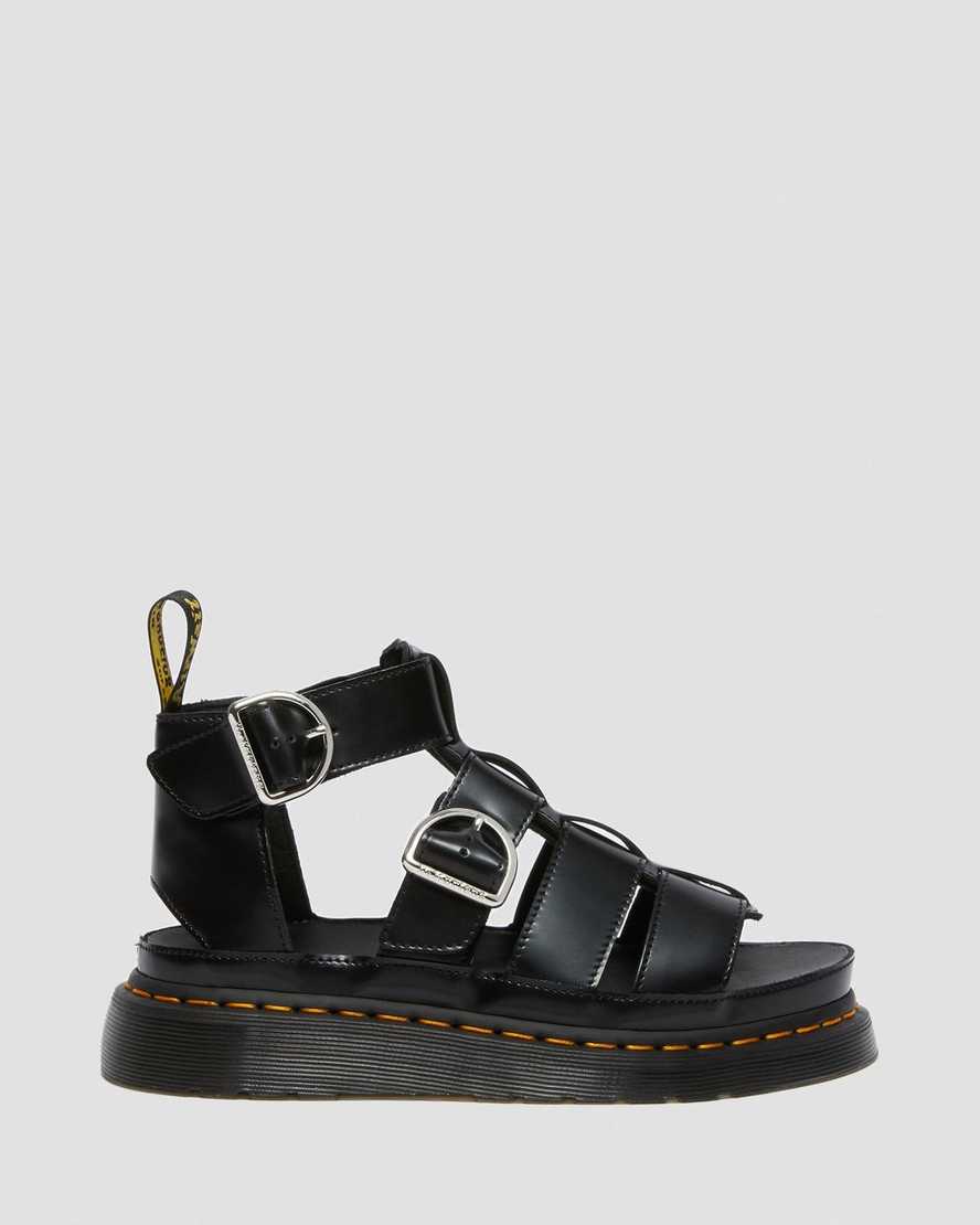 Černé dámské sandály dr. martens mackaye s páskem