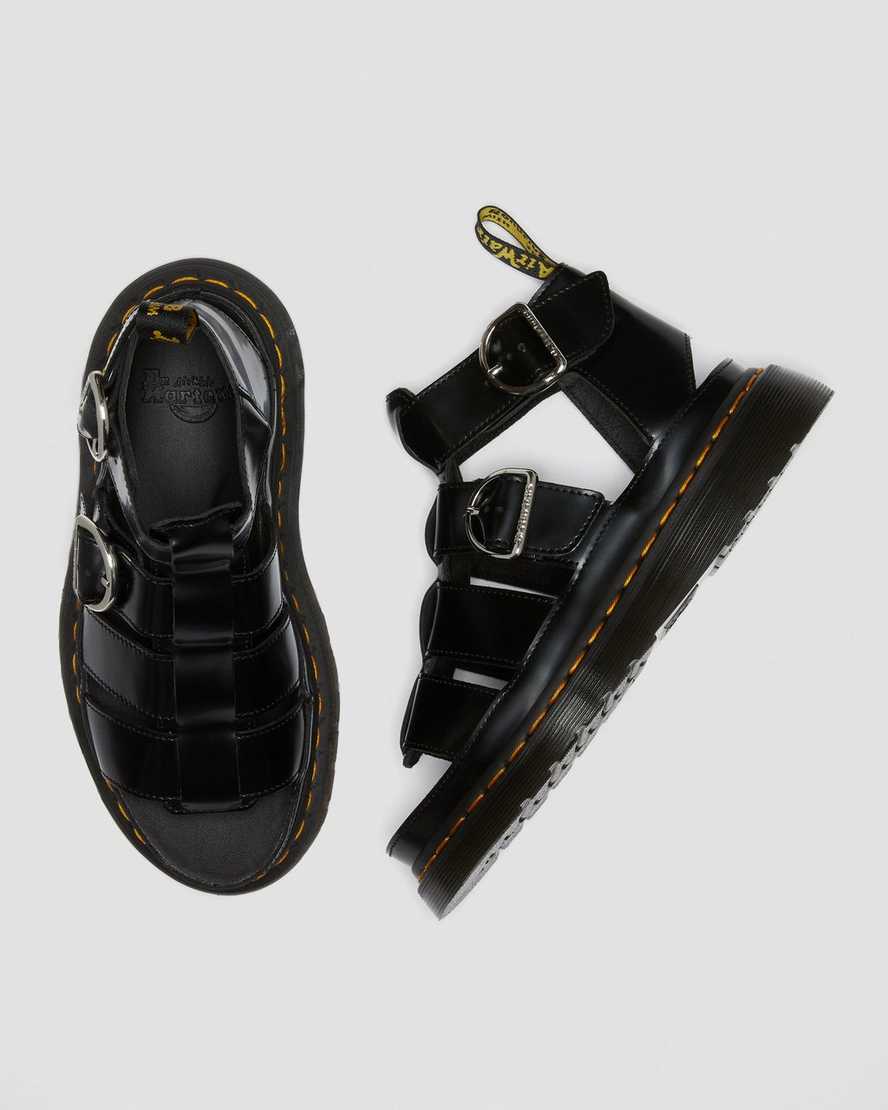 Černé dámské sandály dr. martens mackaye s páskem