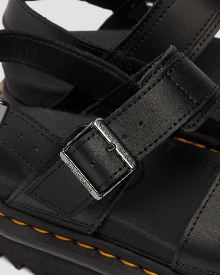 Černé dámské sandály dr. martens voss s páskem