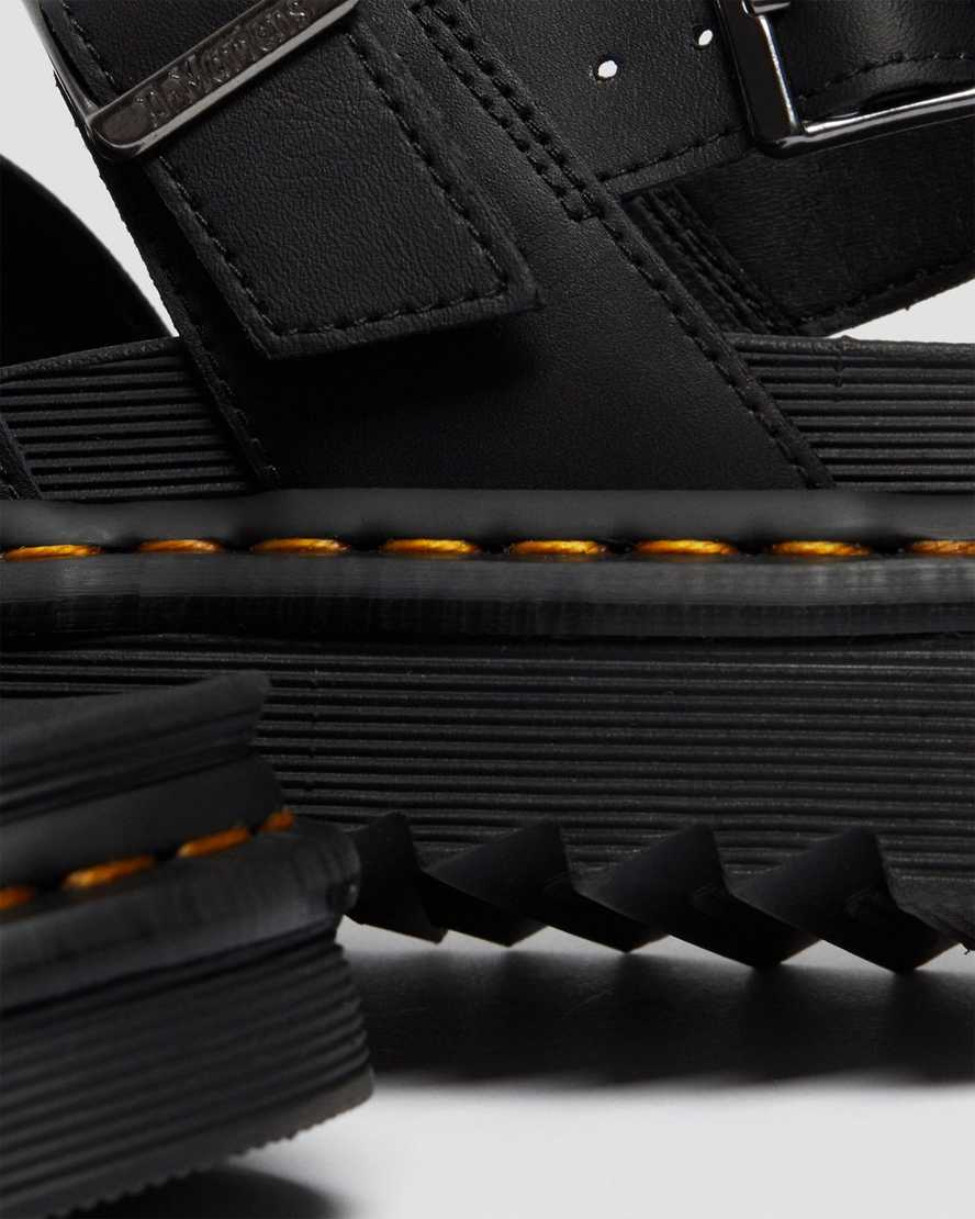 Černé dámské sandály dr. martens voss ii s páskem