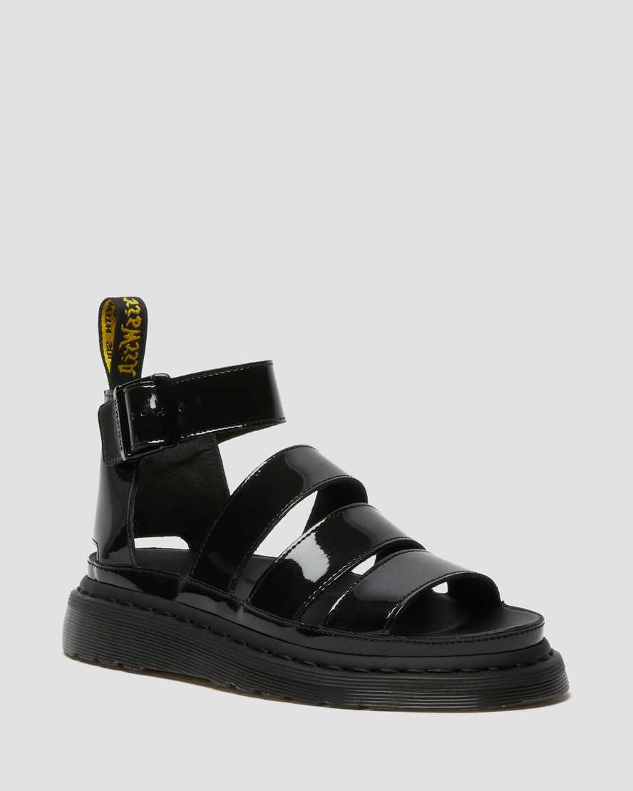 Černé dámské sandály dr. martens clarissa ii patent s páskem