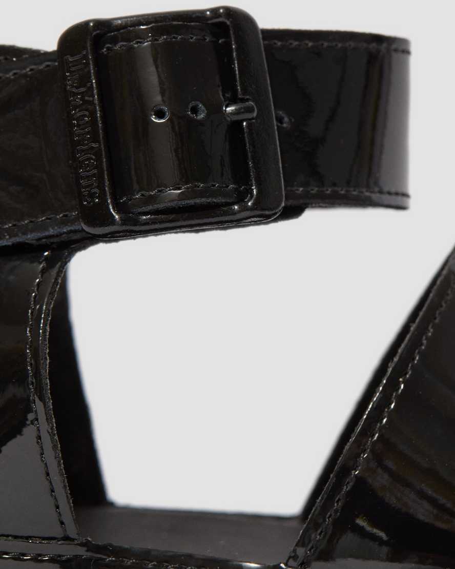 Černé dámské sandály dr. martens clarissa ii patent s páskem