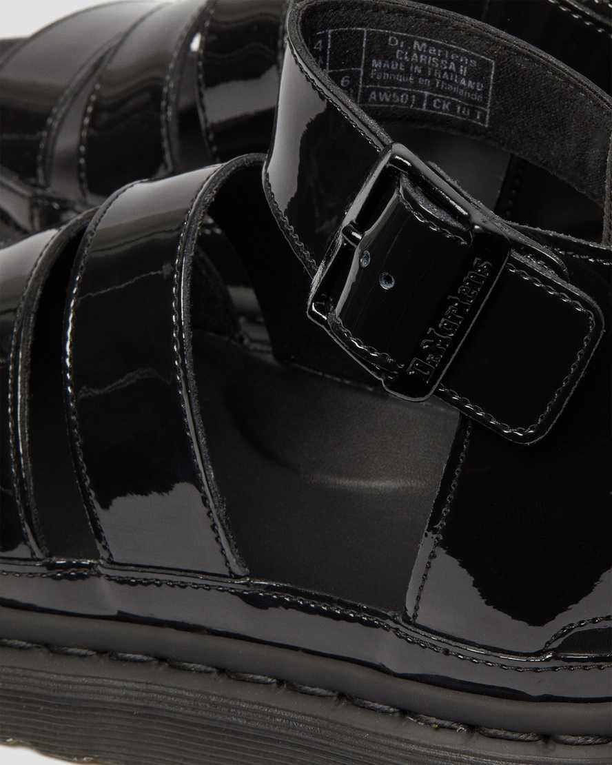 Černé dámské sandály dr. martens clarissa ii patent s páskem
