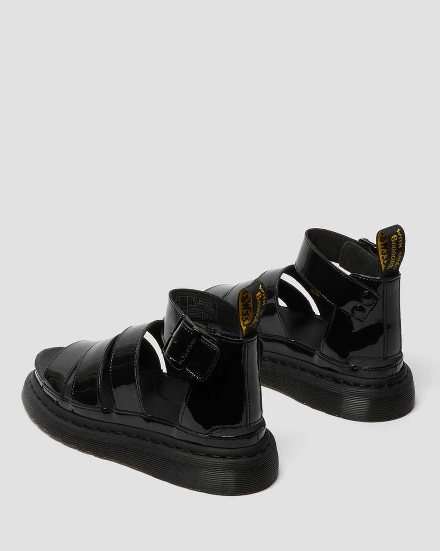 Černé dámské sandály dr. martens clarissa ii patent s páskem