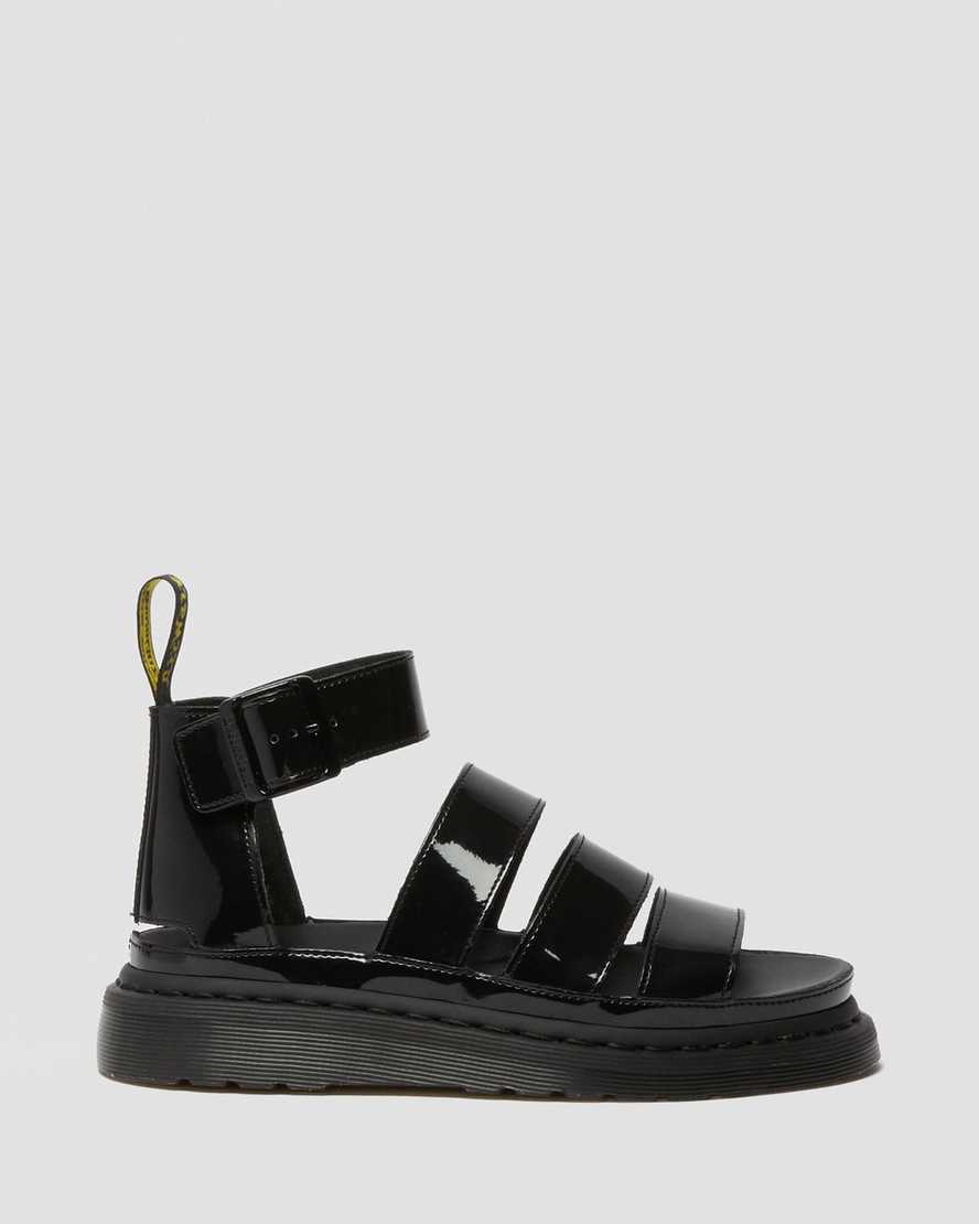 Černé dámské sandály dr. martens clarissa ii patent s páskem