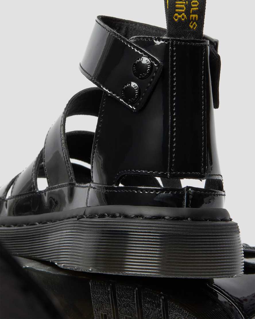 Černé dámské sandály dr. martens clarissa ii patent s páskem