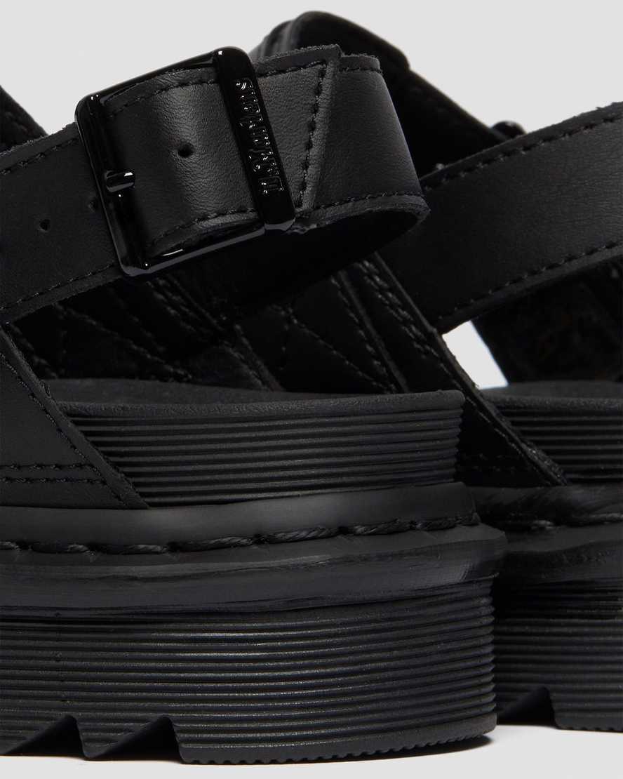 Černé dámské sandály dr. martens voss s páskem