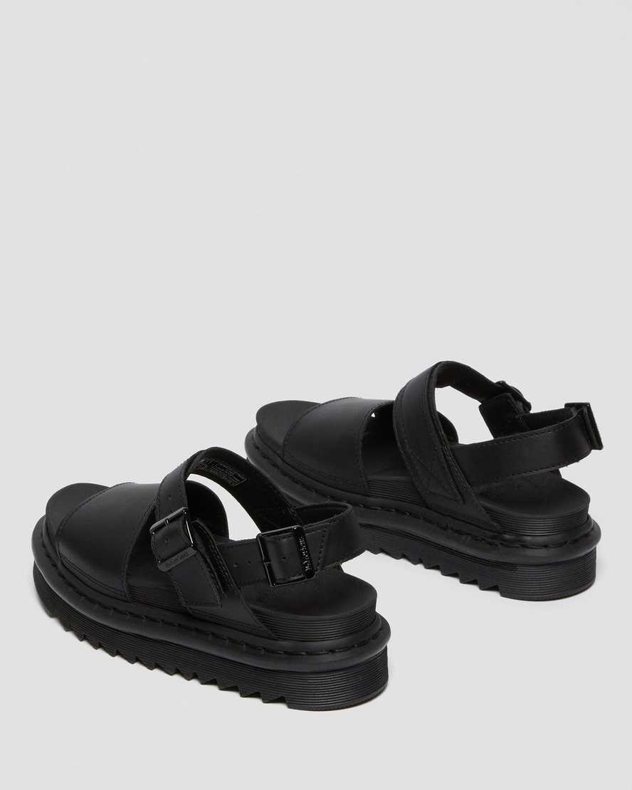 Černé dámské sandály dr. martens voss s páskem