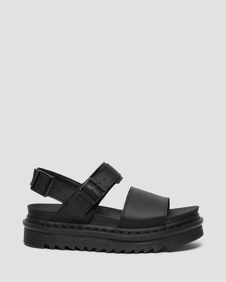 Černé dámské sandály dr. martens voss s páskem
