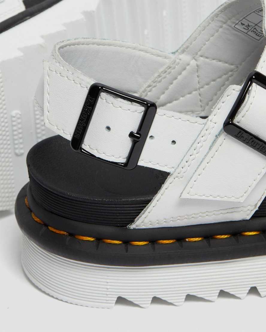 bílé dámské sandály dr. martens voss s páskem