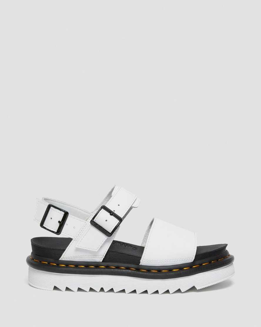 bílé dámské sandály dr. martens voss s páskem