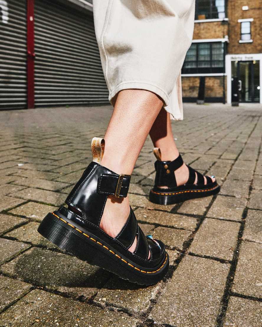 Černé dámské sandály dr. martens clarissa ii s páskem