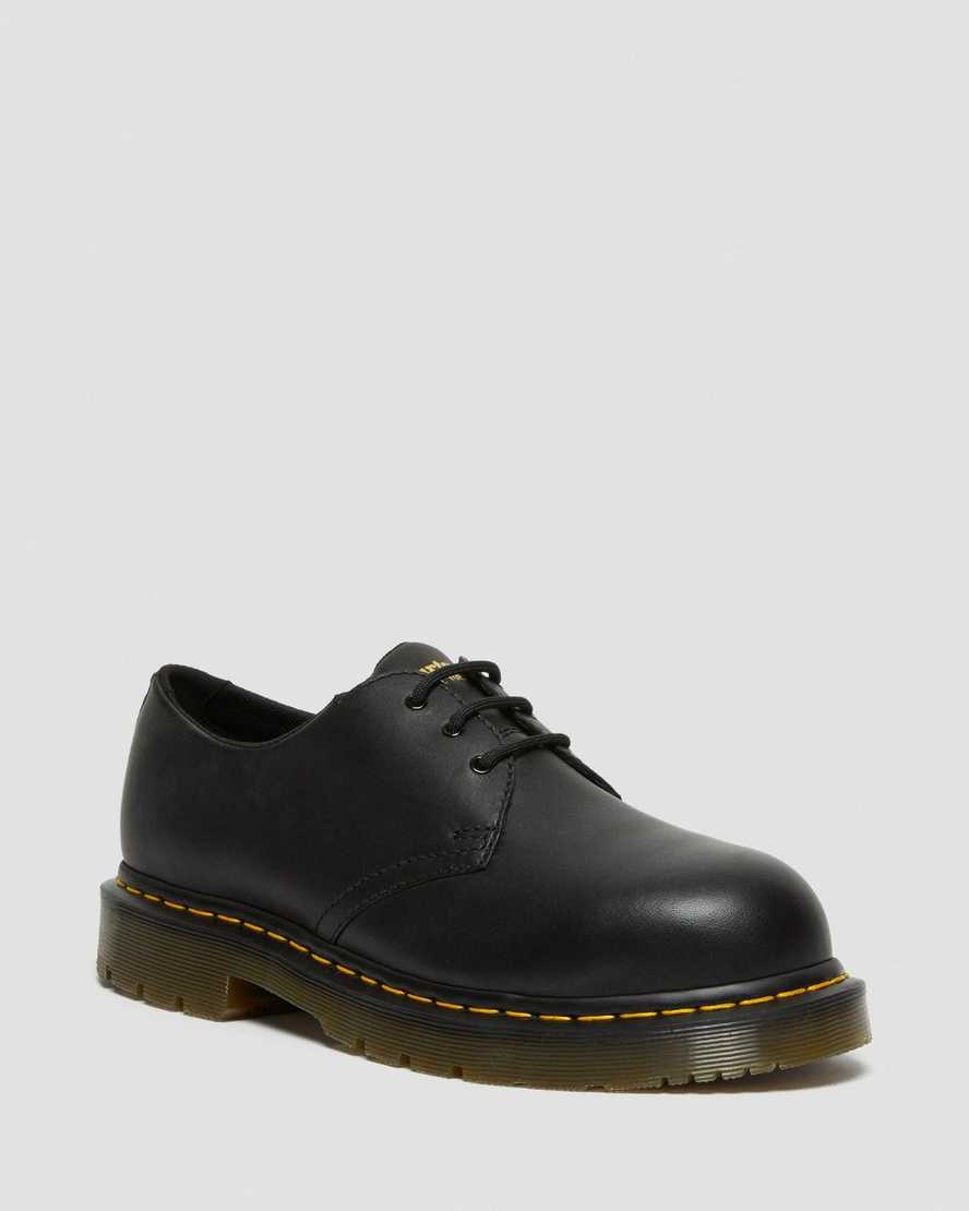Černé dámské boty dr. martens 1461 s protiskluzovou ocelovou špičkou