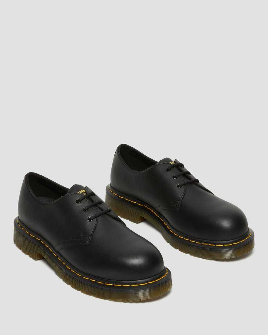 Černé dámské boty dr. martens 1461 s protiskluzovou ocelovou špičkou