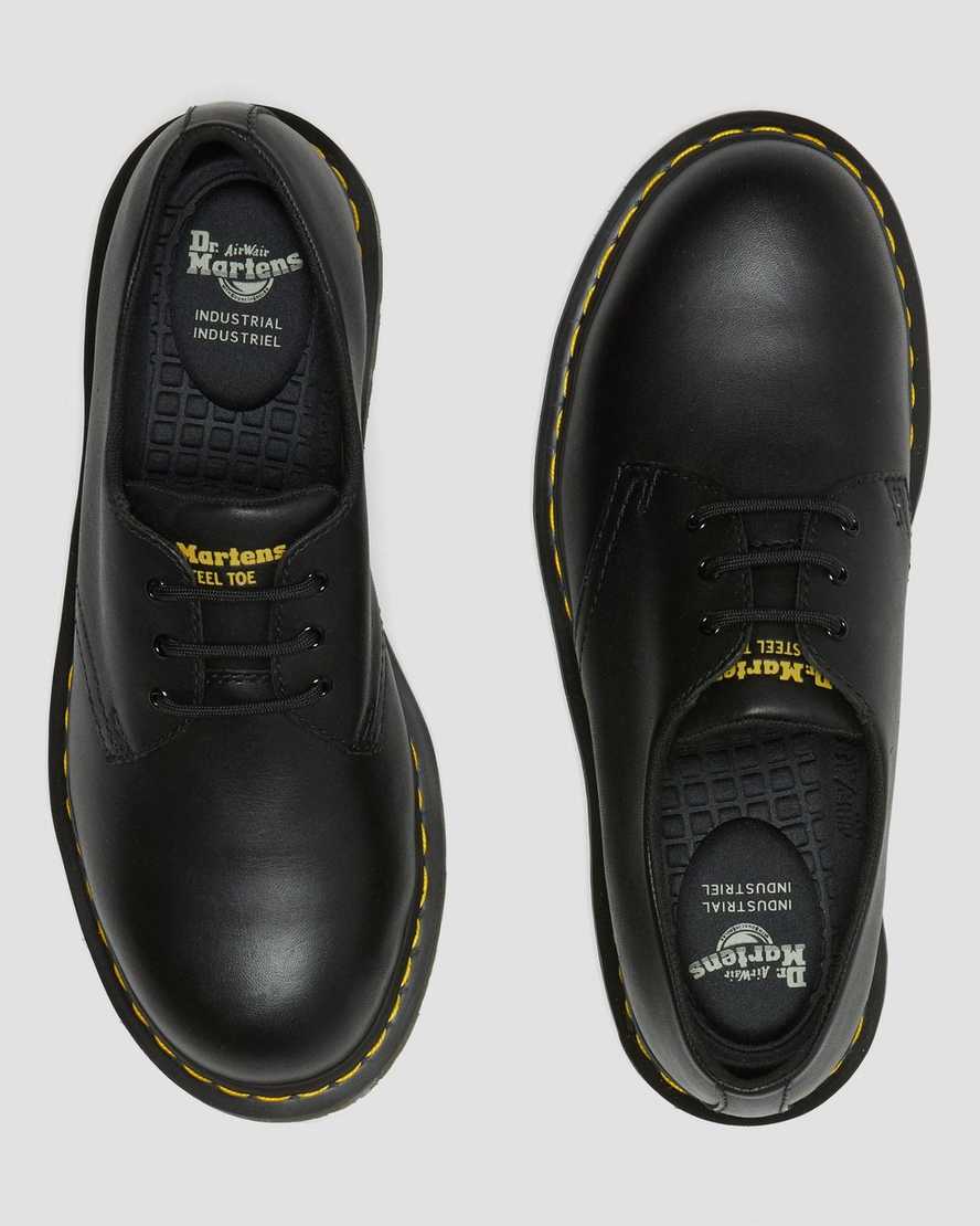 Černé dámské boty dr. martens 1461 s protiskluzovou ocelovou špičkou