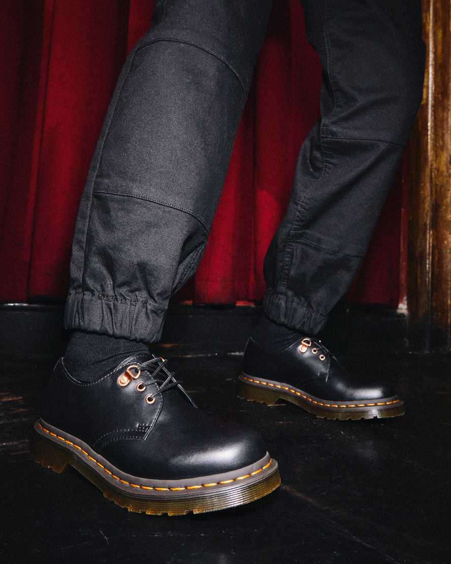 dámské boty dr. martens 1461 rose gold hardware v černé barvě