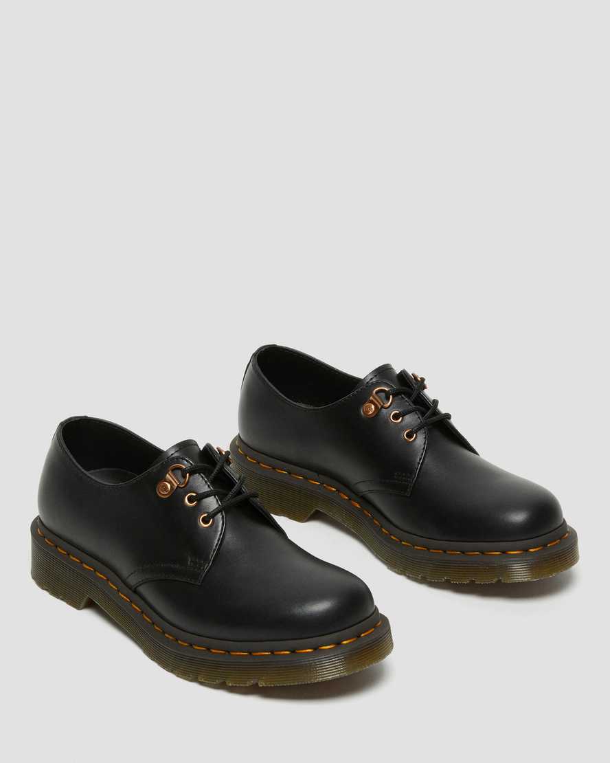 dámské boty dr. martens 1461 rose gold hardware v černé barvě