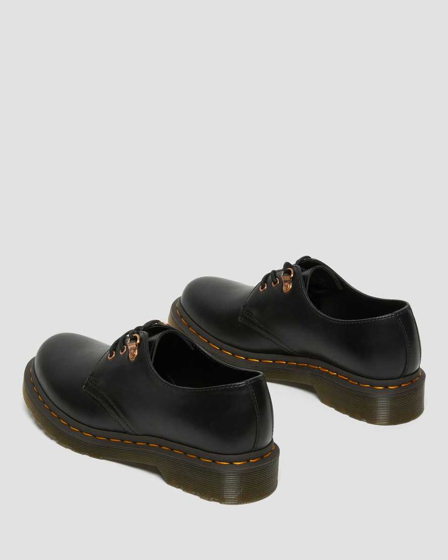 dámské boty dr. martens 1461 rose gold hardware v černé barvě