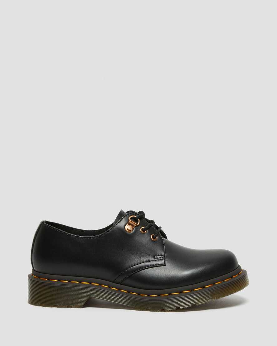 dámské boty dr. martens 1461 rose gold hardware v černé barvě