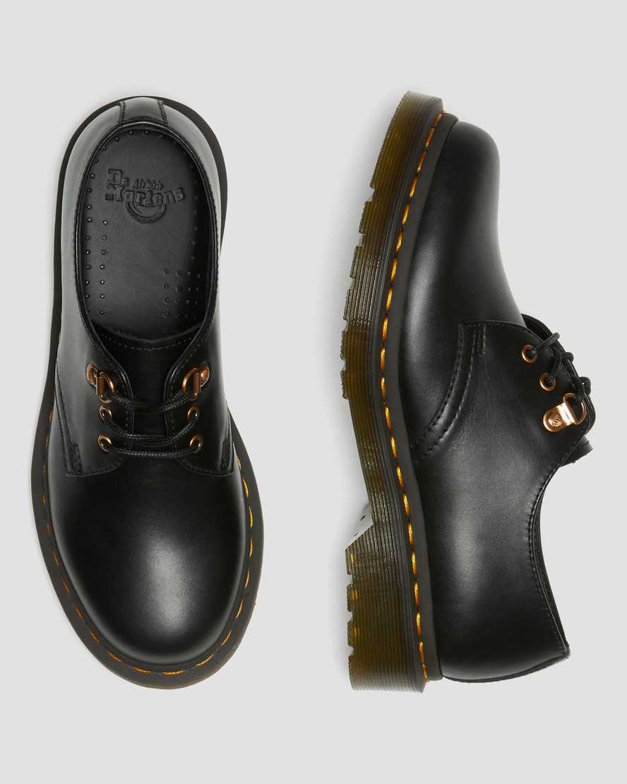 dámské boty dr. martens 1461 rose gold hardware v černé barvě