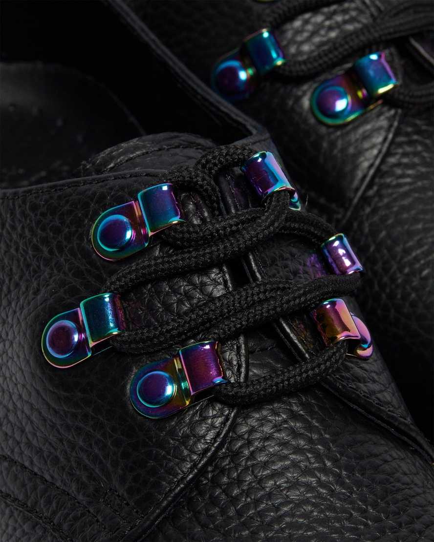 Černé dámské šněrovací boty dr. martens 1461 iridescent hardware
