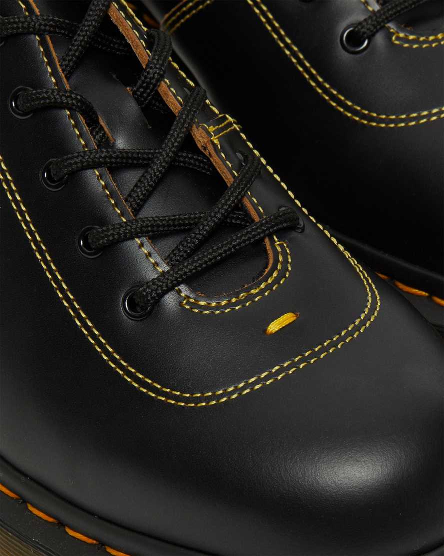 Černé dámské šněrovací boty dr. martens glyndon vintage smooth