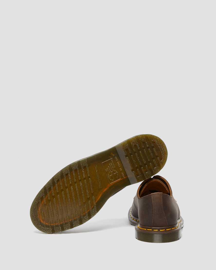 hnědé dámské šněrovací boty dr. martens archie ii jjjjound crazy horse