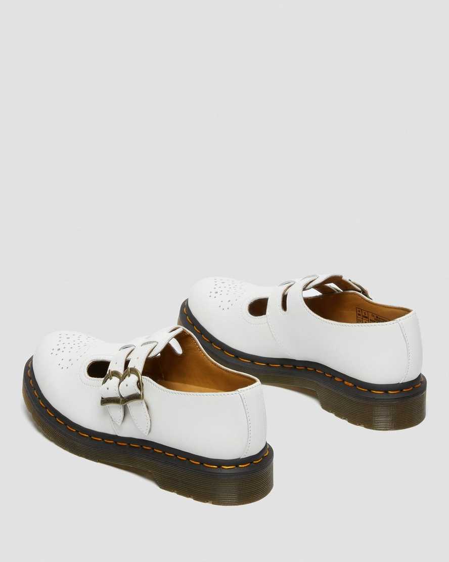 bílé dámské boty dr. martens 8065 smooth mary janes
