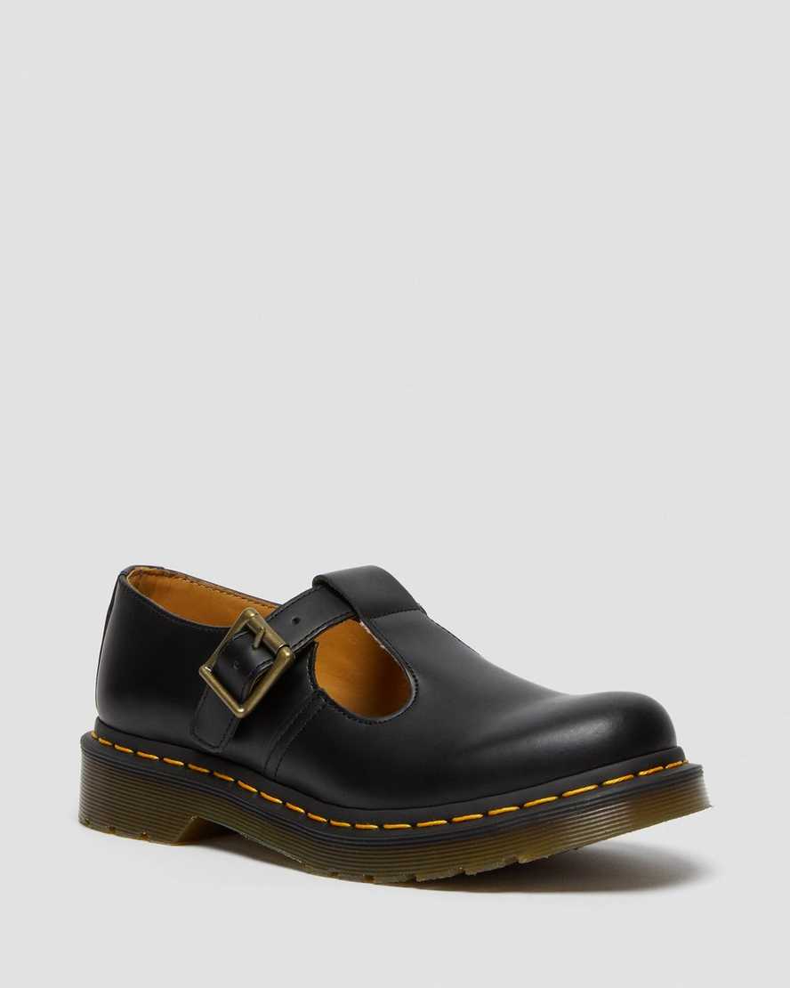 Černé dámské boty dr. martens polley smooth mary janes