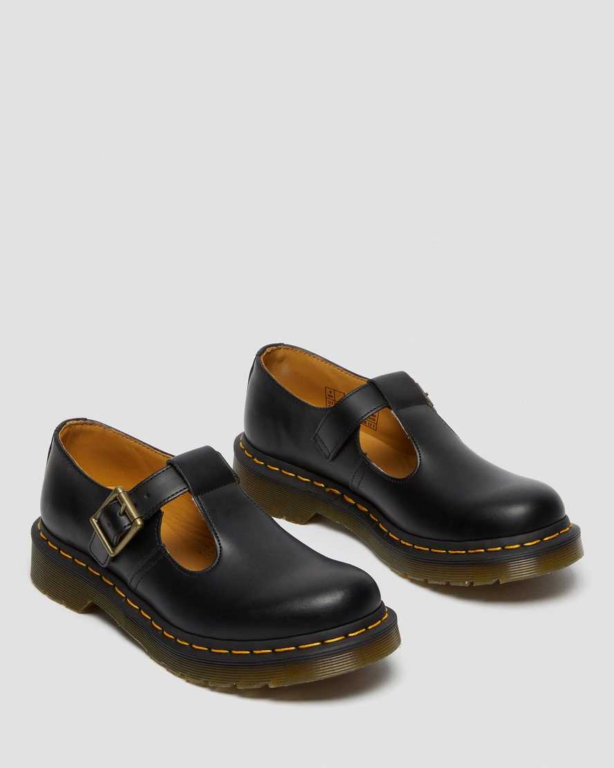 Černé dámské boty dr. martens polley smooth mary janes