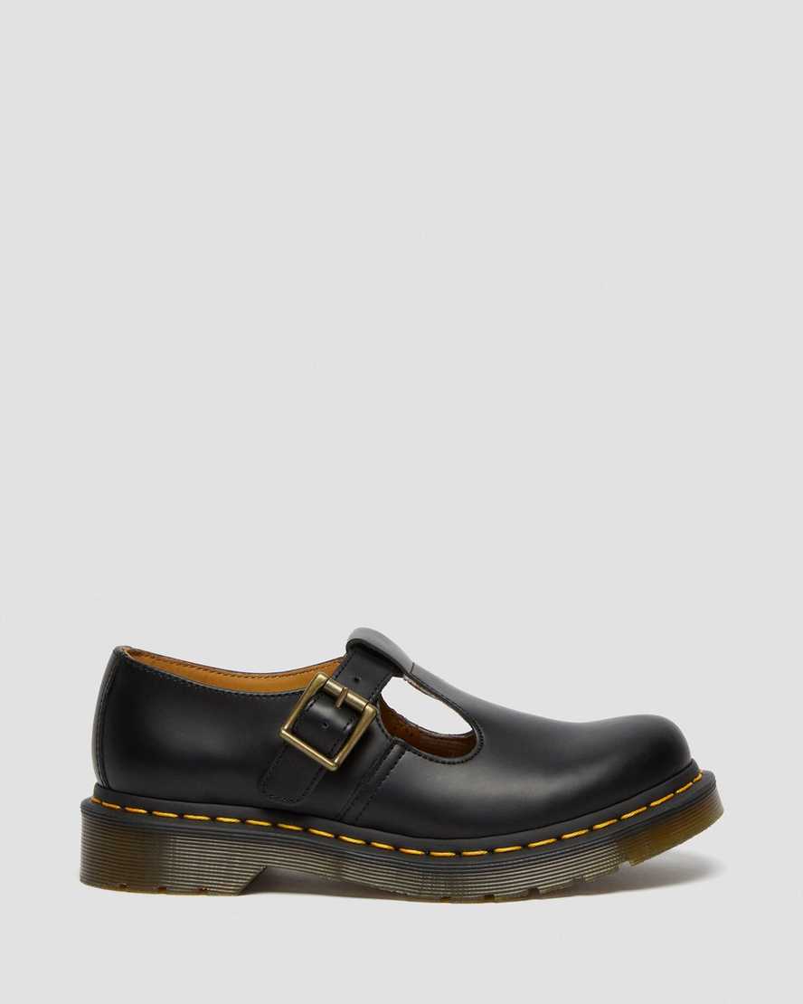 Černé dámské boty dr. martens polley smooth mary janes
