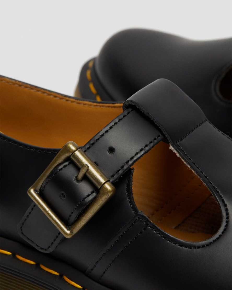 Černé dámské boty dr. martens polley smooth mary janes