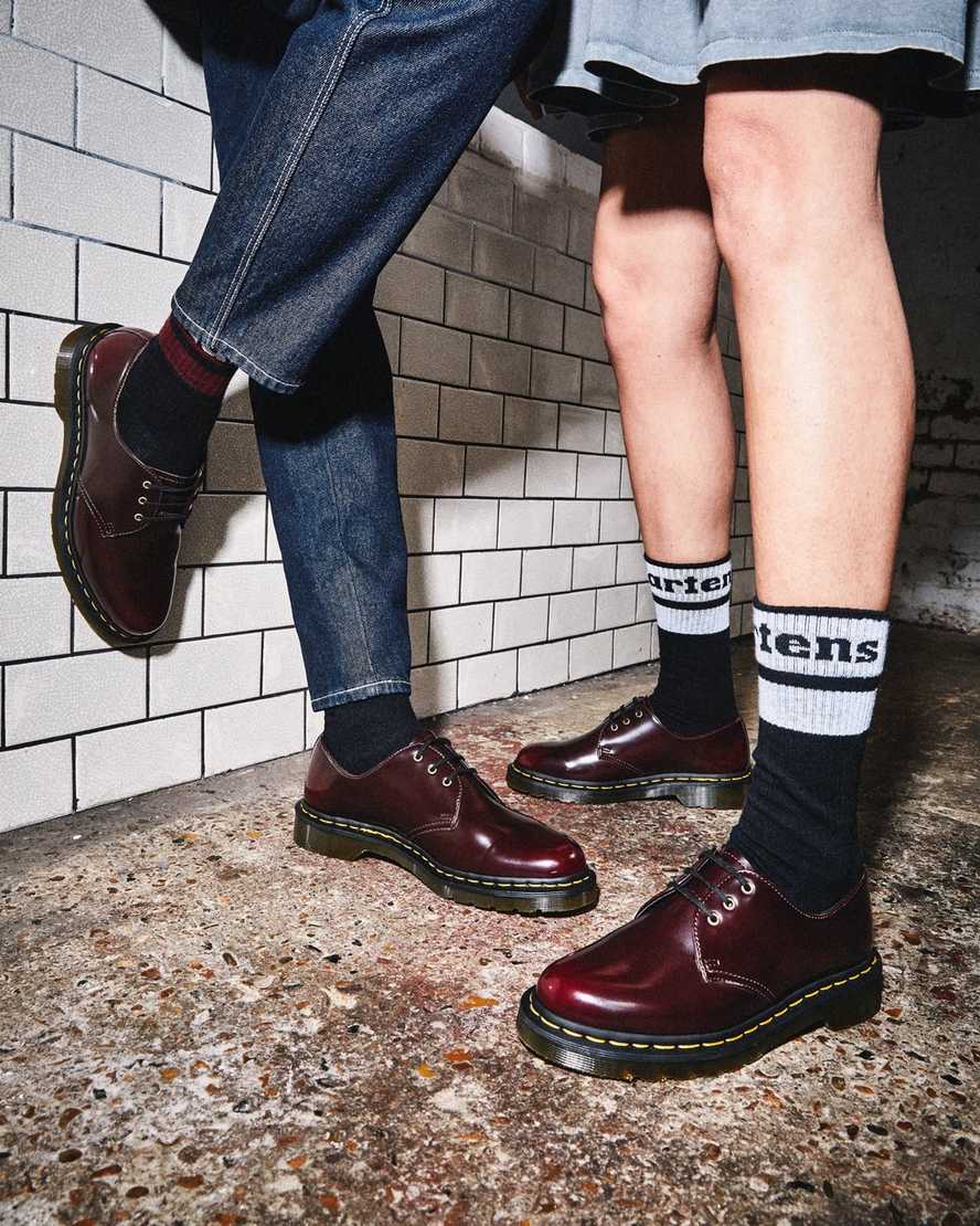 Červené dámské oxfordské boty dr. martens 1461