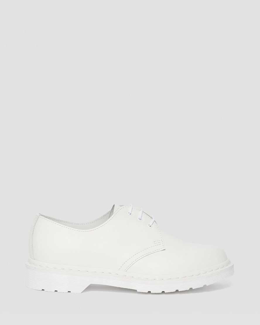 bílé dámské oxfordské boty dr. martens 1461 mono smooth