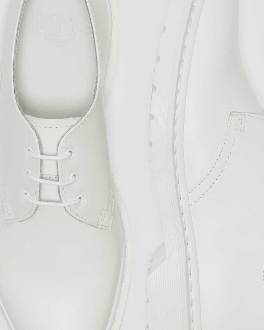 bílé dámské oxfordské boty dr. martens 1461 mono smooth