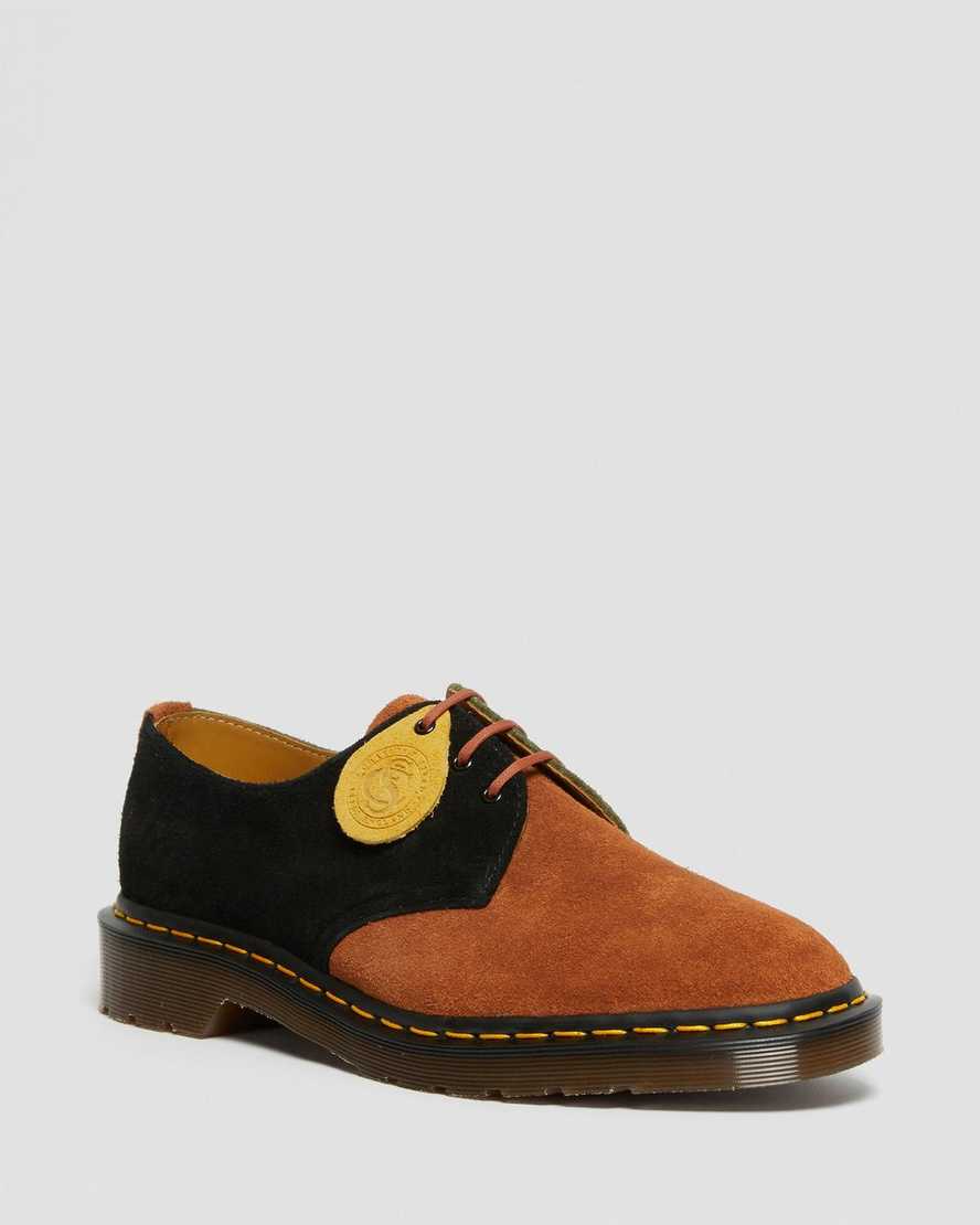dámské oxfordské boty dr. martens 1461 made in england v hnědé a černé barvě