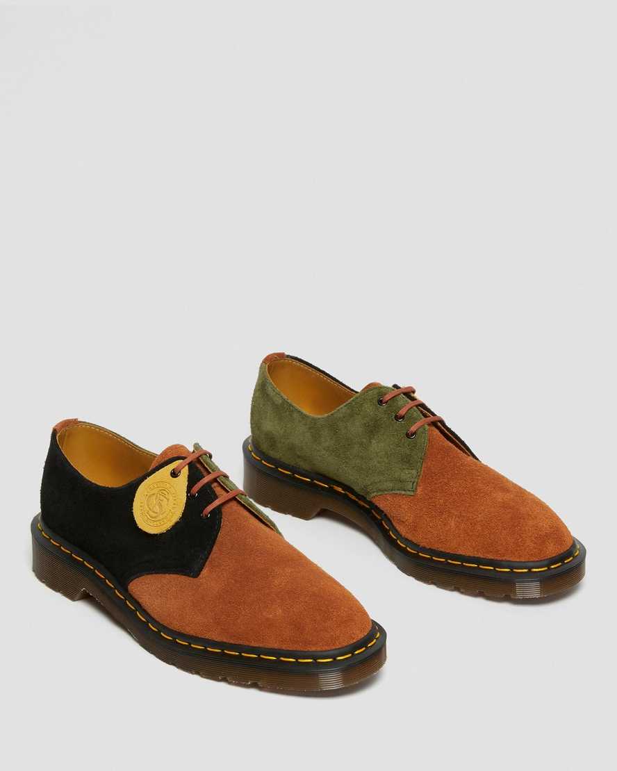 dámské oxfordské boty dr. martens 1461 made in england v hnědé a černé barvě