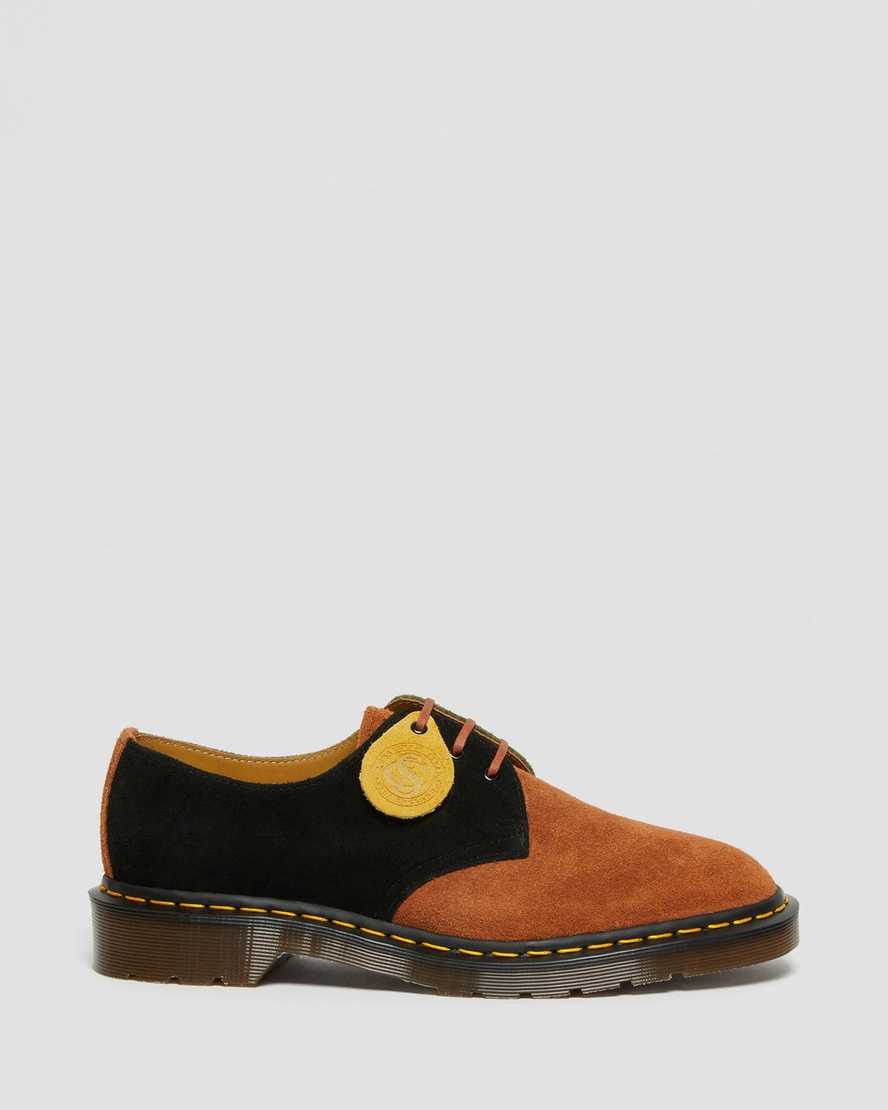 dámské oxfordské boty dr. martens 1461 made in england v hnědé a černé barvě
