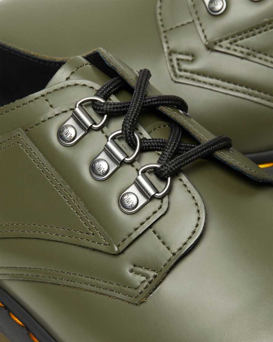 dámské oxfordské boty dr. martens 1461 verso smooth v zelené barvě