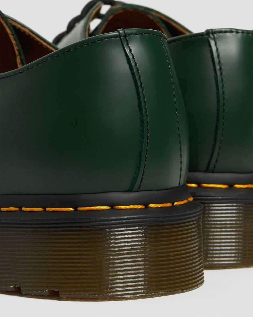 dámské oxfordské boty dr. martens 1461 smooth v zelené barvě