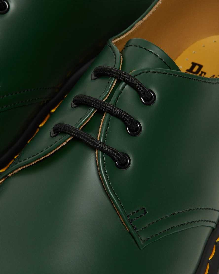dámské oxfordské boty dr. martens 1461 smooth v zelené barvě