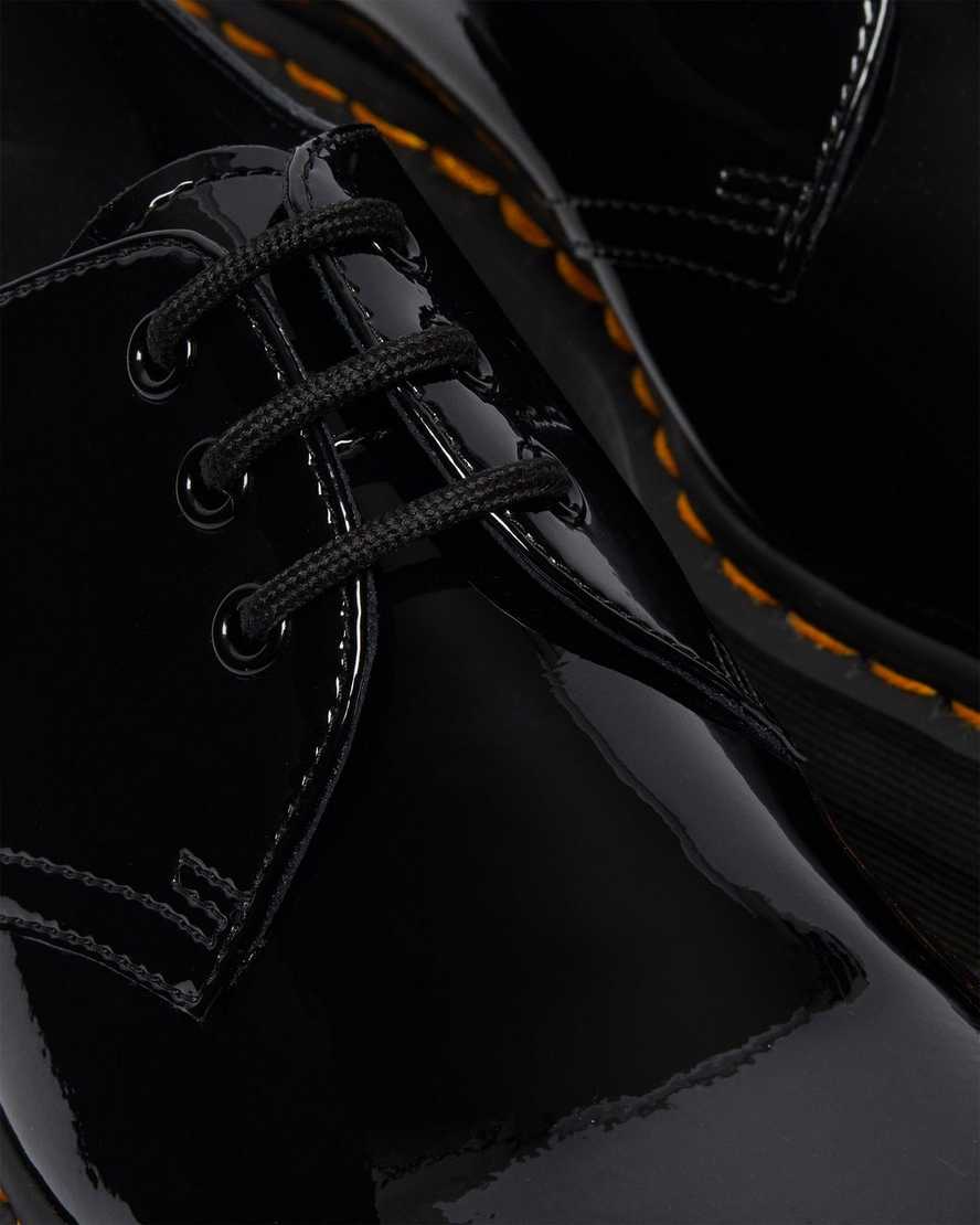 Černé dámské oxfordské boty dr. martens 1461 patent na platformě