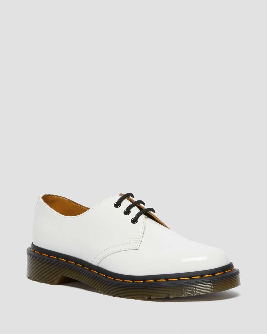 bílé dámské oxfordské boty dr. martens 1461 patent